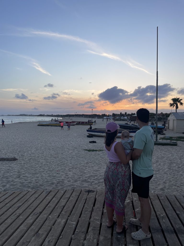 Puesta de sol en isla de sal - Tartaruga experiencias